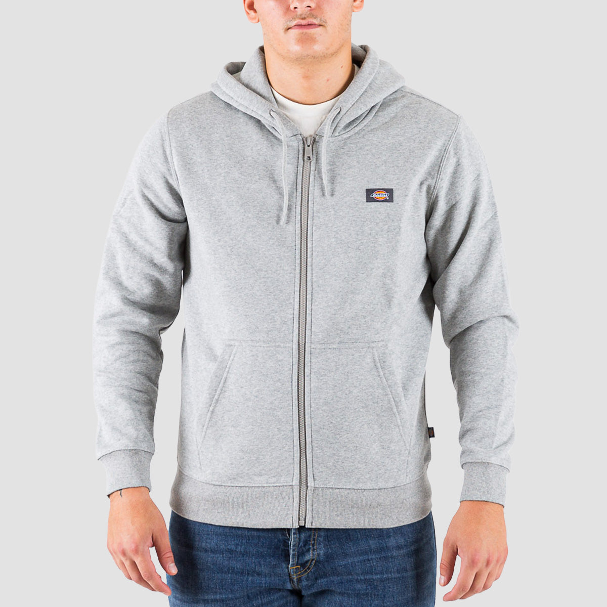 Dickies Oakport Zip Hoodie Grey Melange