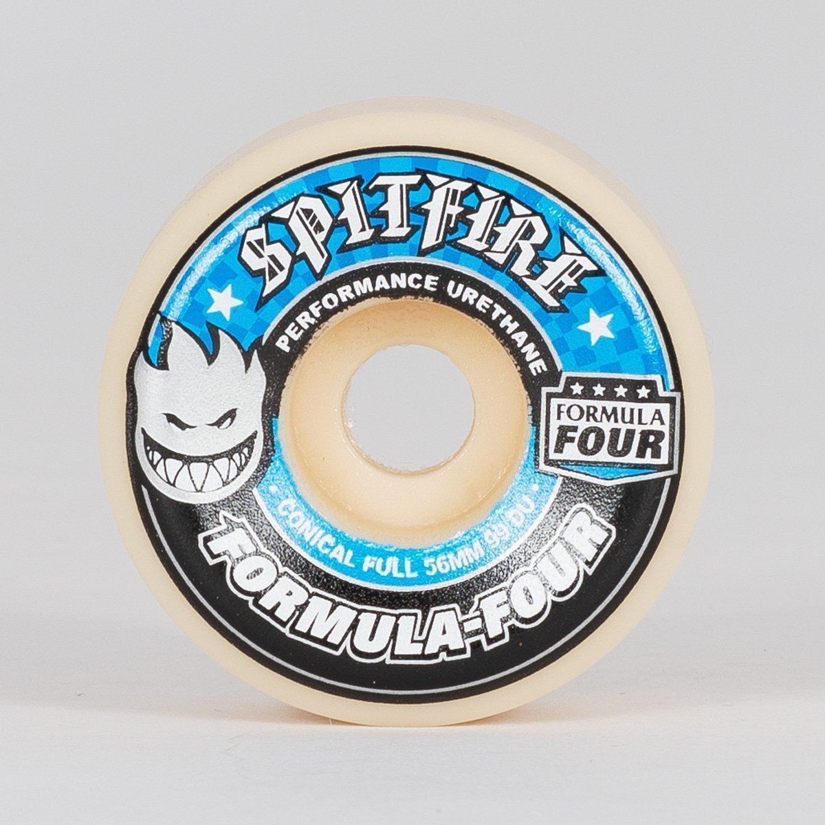 Spitfire Formula Four Conical Full 99DU Skateboard Wheels Natural/Blue 56mm