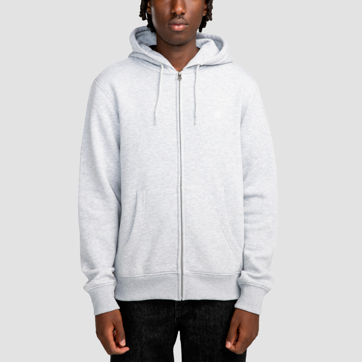 Element Cornell Classic Zip Hoodie Mid Grey Heather