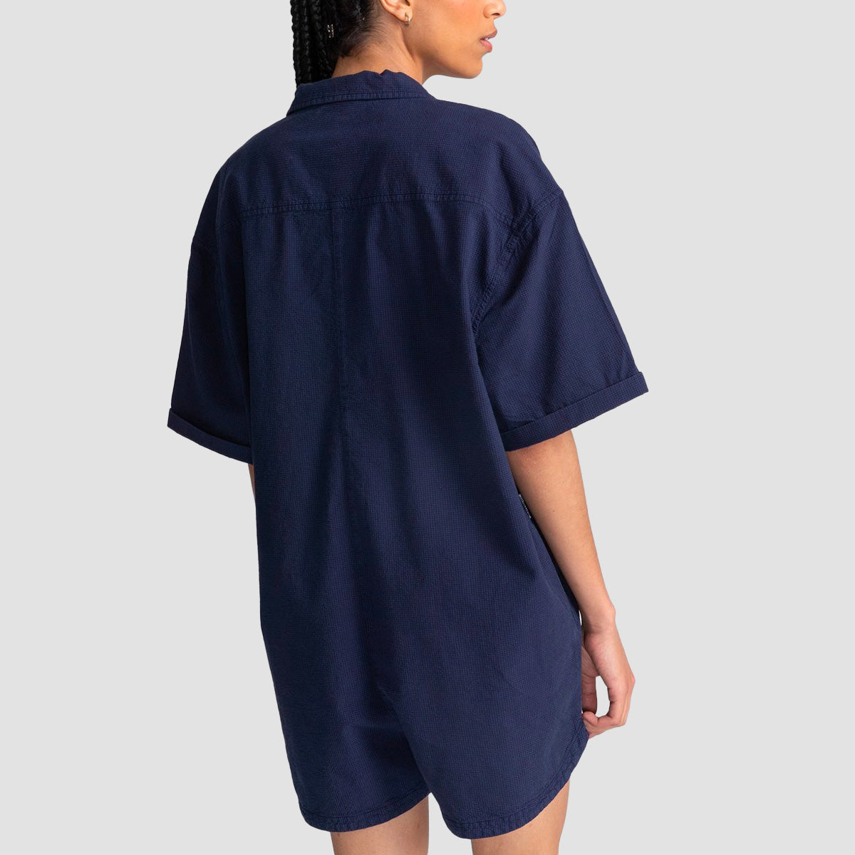 Element Harper Playsuit Blue Gingham - Womens