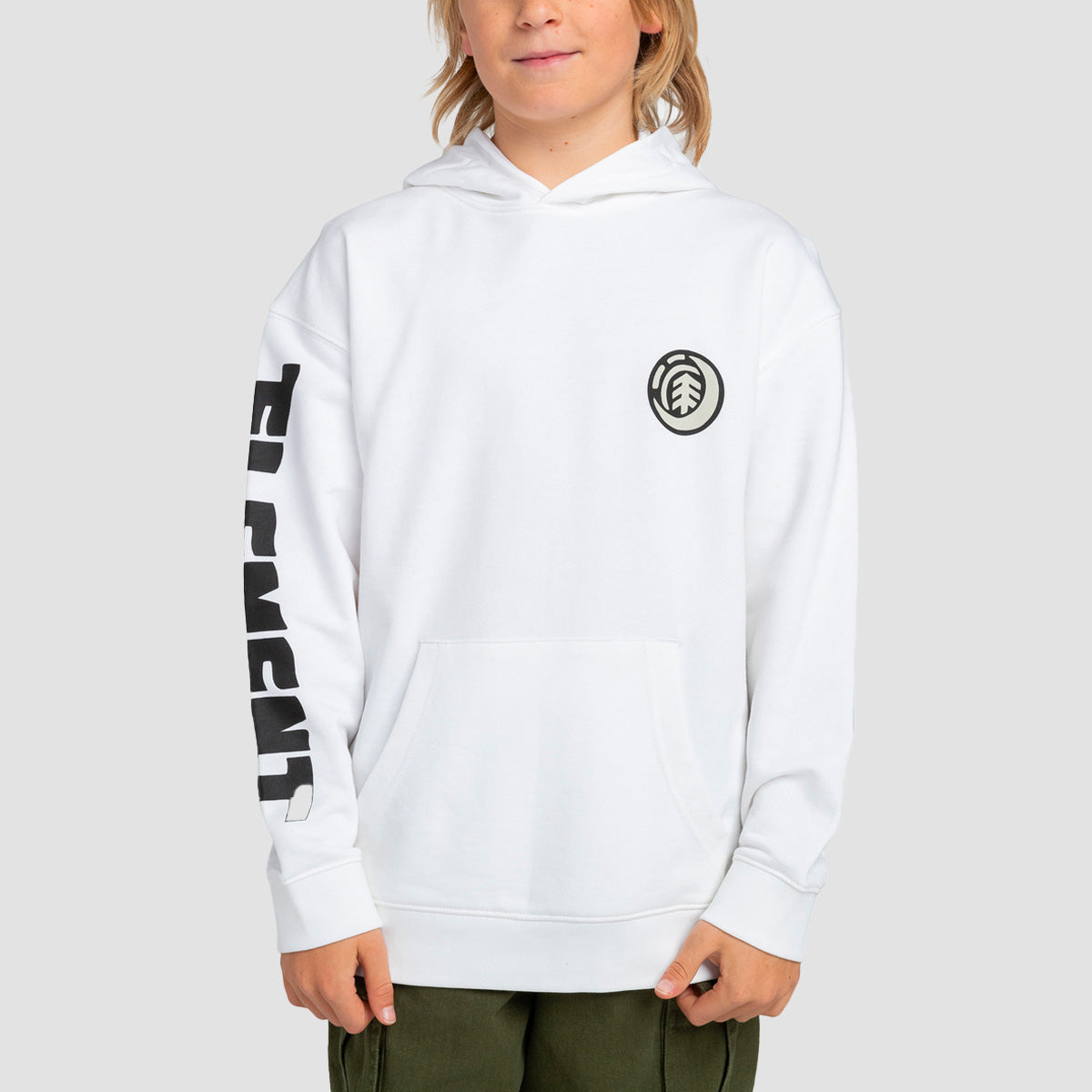 Element Nocturnal Cobra Pullover Hoodie Optic White - Kids