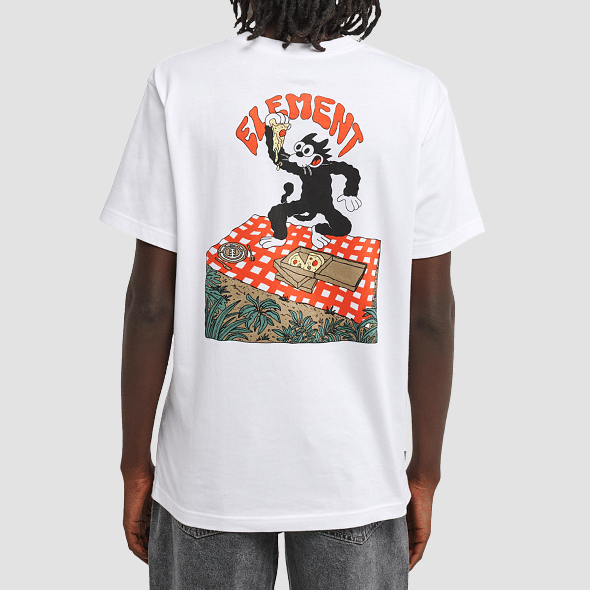 Element Pizza T-Shirt Optic White