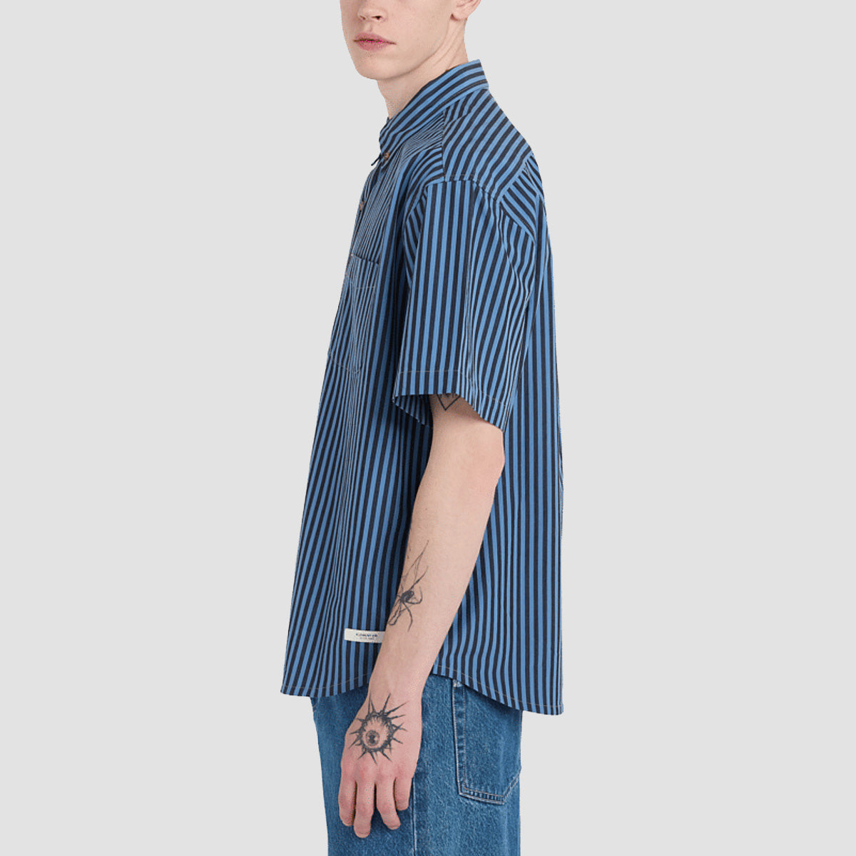 Element Regular Button Short Sleeve Shirt Riviera/Off Black