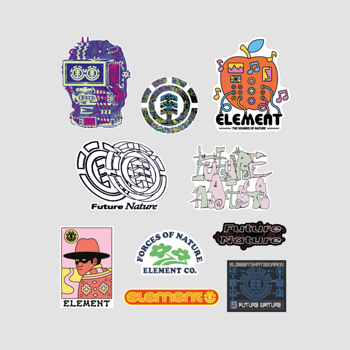 Element Seasonal Sticker 10 Pack Multicolour