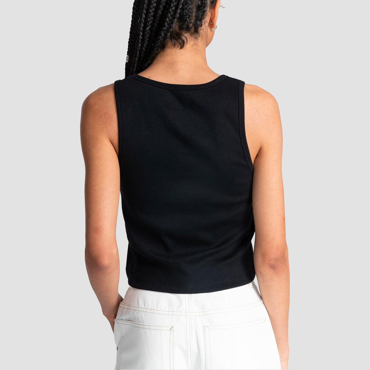 Element Smile Cropped Tank Top Flint Black - Womens