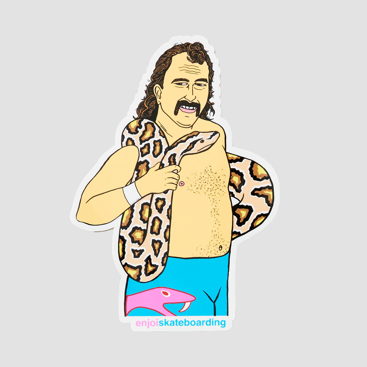 Enjoi Body Slam Jake The Snake Roberts Sticker Multi 150x110mm