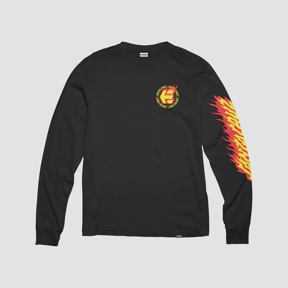 Etnies X Santa Cruz Flame Longsleeve T-Shirt Black
