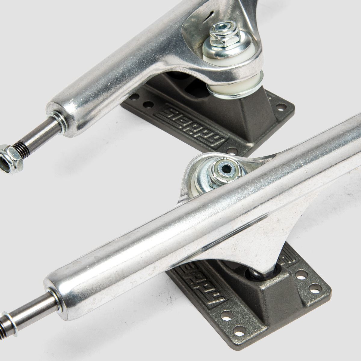 Slappy ST1 Hollow Lights (6 Hole Baseplate) Skateboard Trucks 1 Pair Gunmetal - 10"