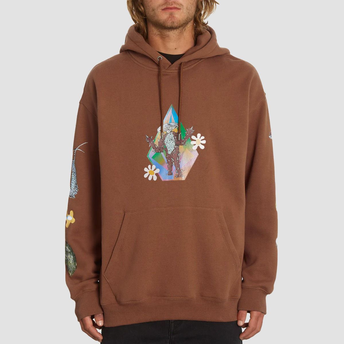 Volcom Chrissie Abbott X French FA Pullover Hoodie Mocha