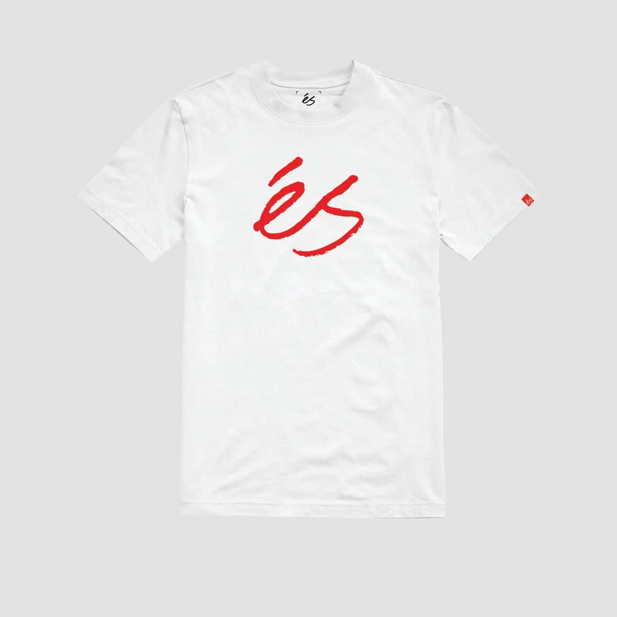 eS Script T-Shirt White/Red