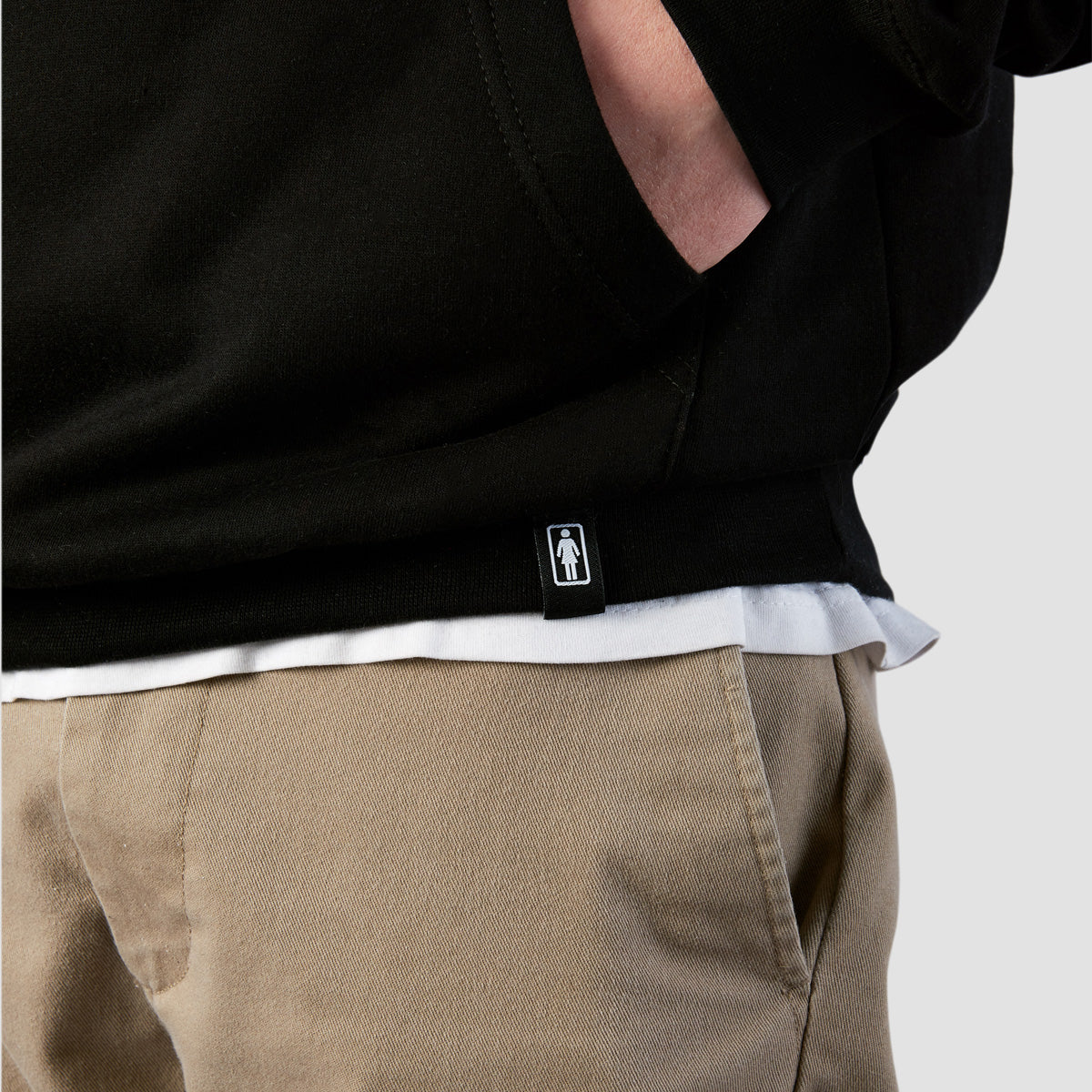 Girl OG Heavy Embroidered Pullover Hoodie Black