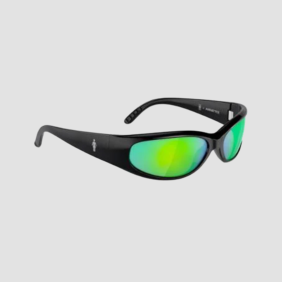 Girl X Arnette Catfish Sunglasses Black Recycled/Green Mirror Green