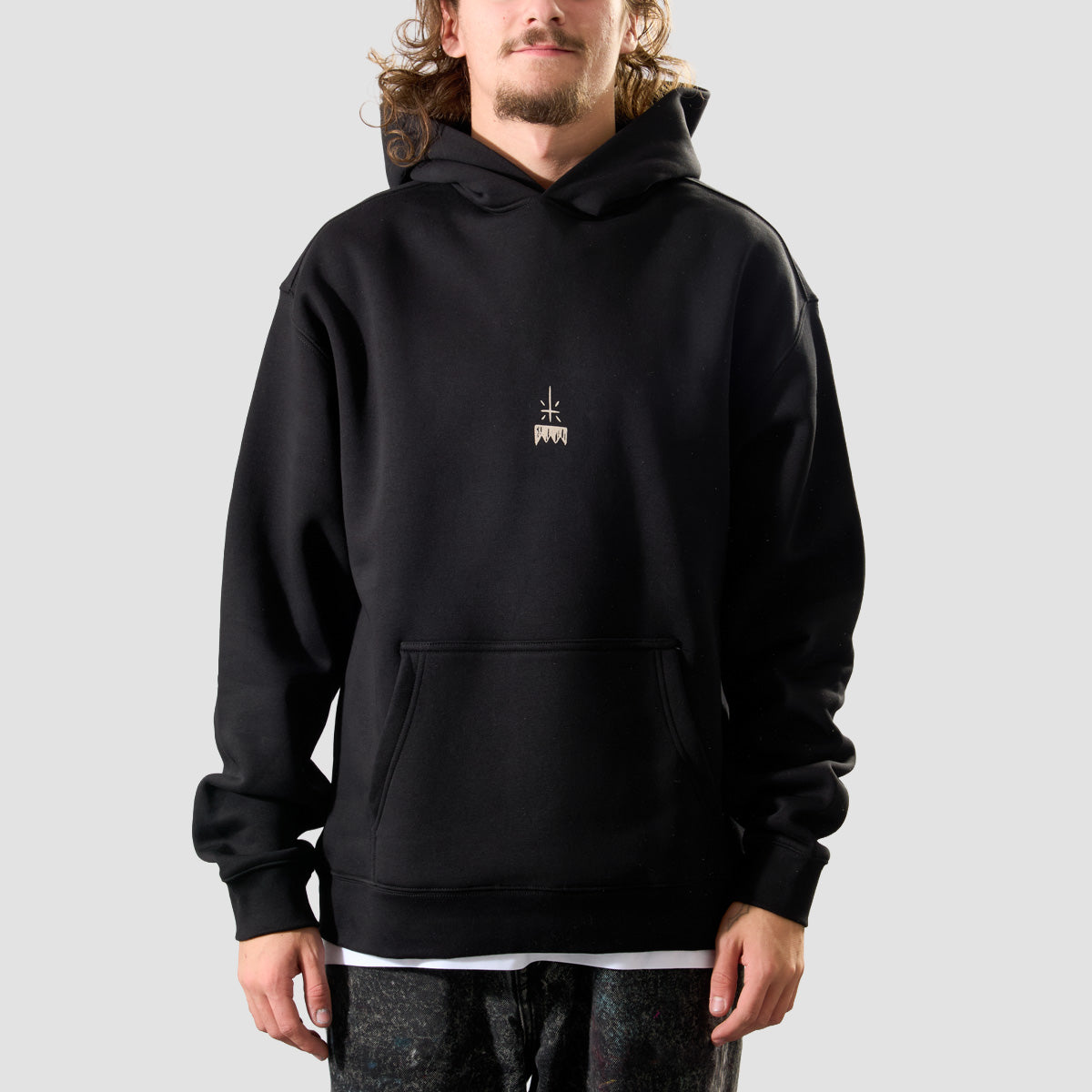 Heathen Bog King Relax Fit Pullover Hoodie Black