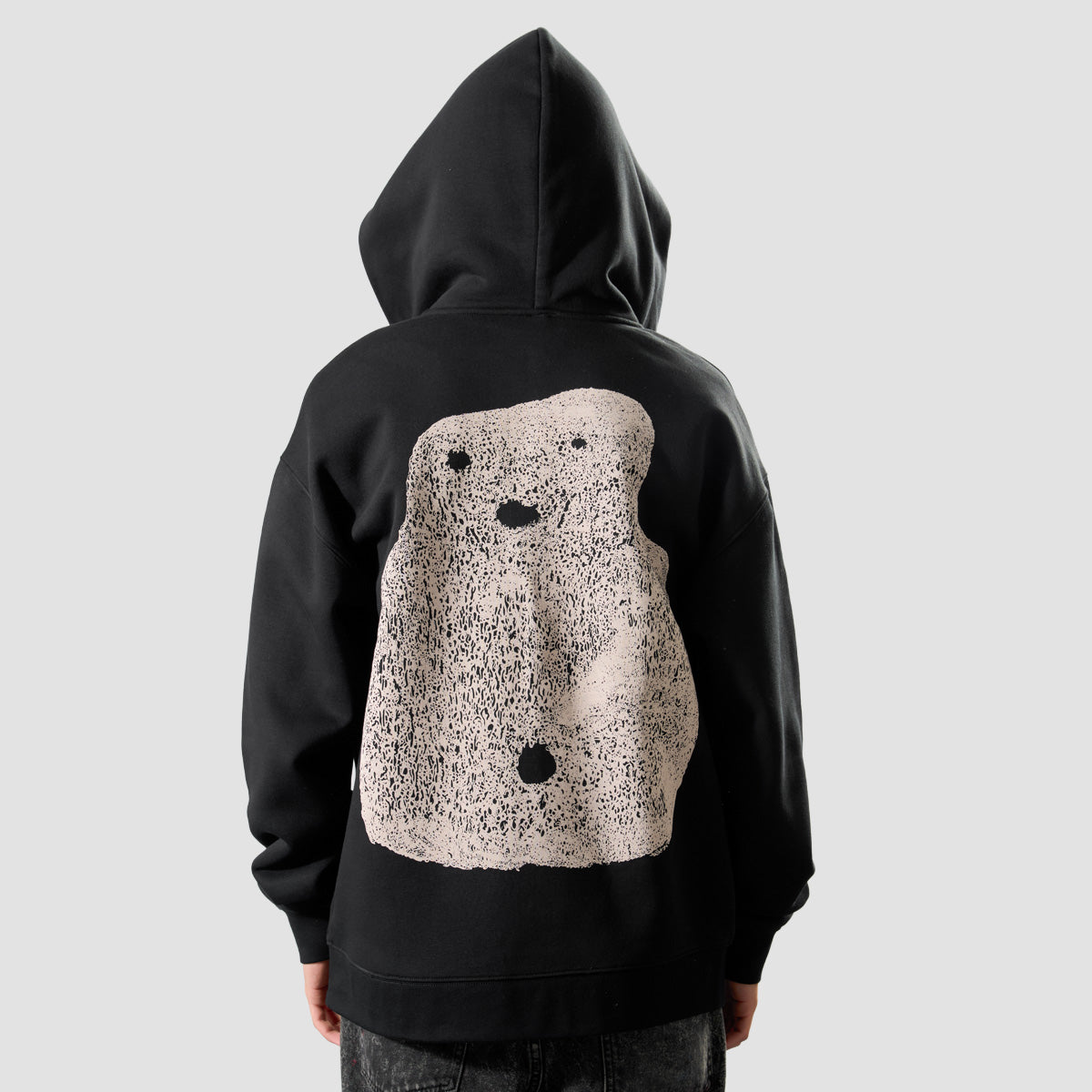 Heathen Buddo Relax Fit Zip Hoodie Black