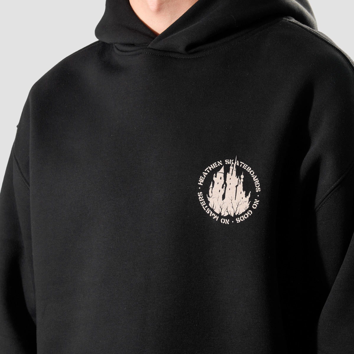 Heathen Castle Relax Fit Pullover Hoodie Black