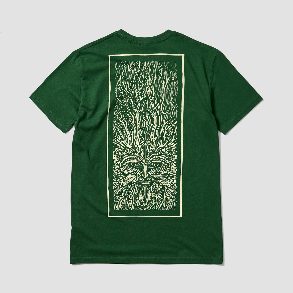 Heathen Green Man Mono T-Shirt Forest Green