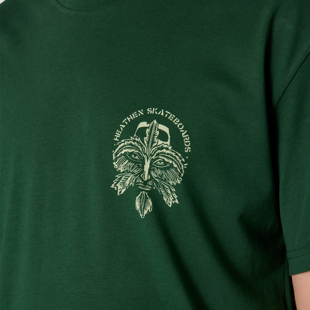 Heathen Green Man Mono T-Shirt Forest Green