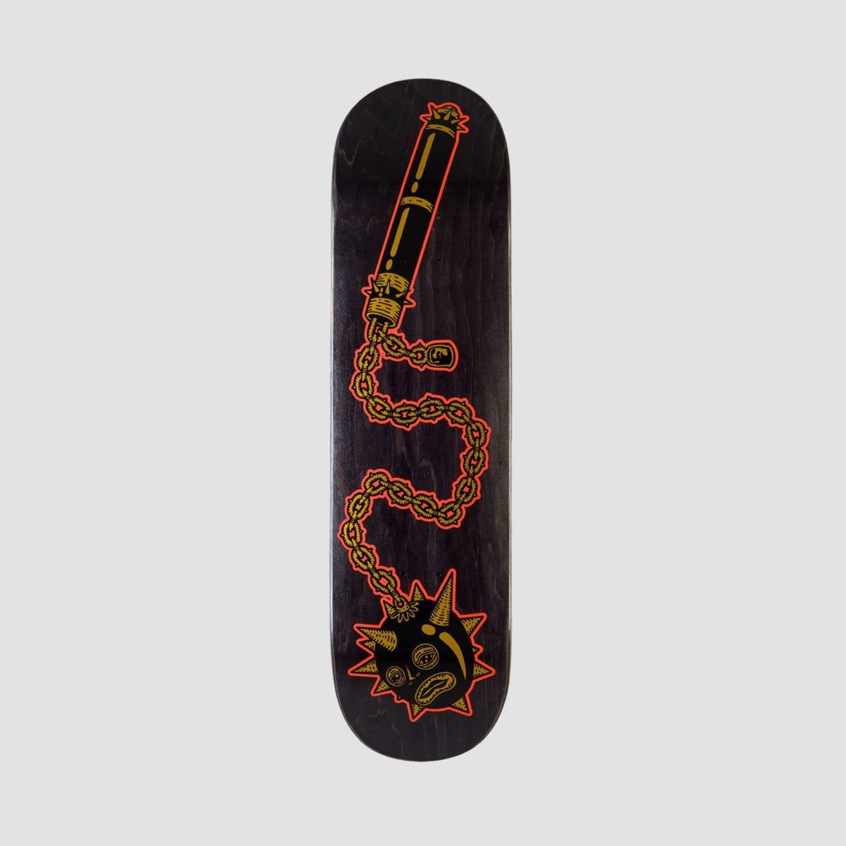 Heathen Mace Face On Squarehead Skateboard Deck - 8.125"