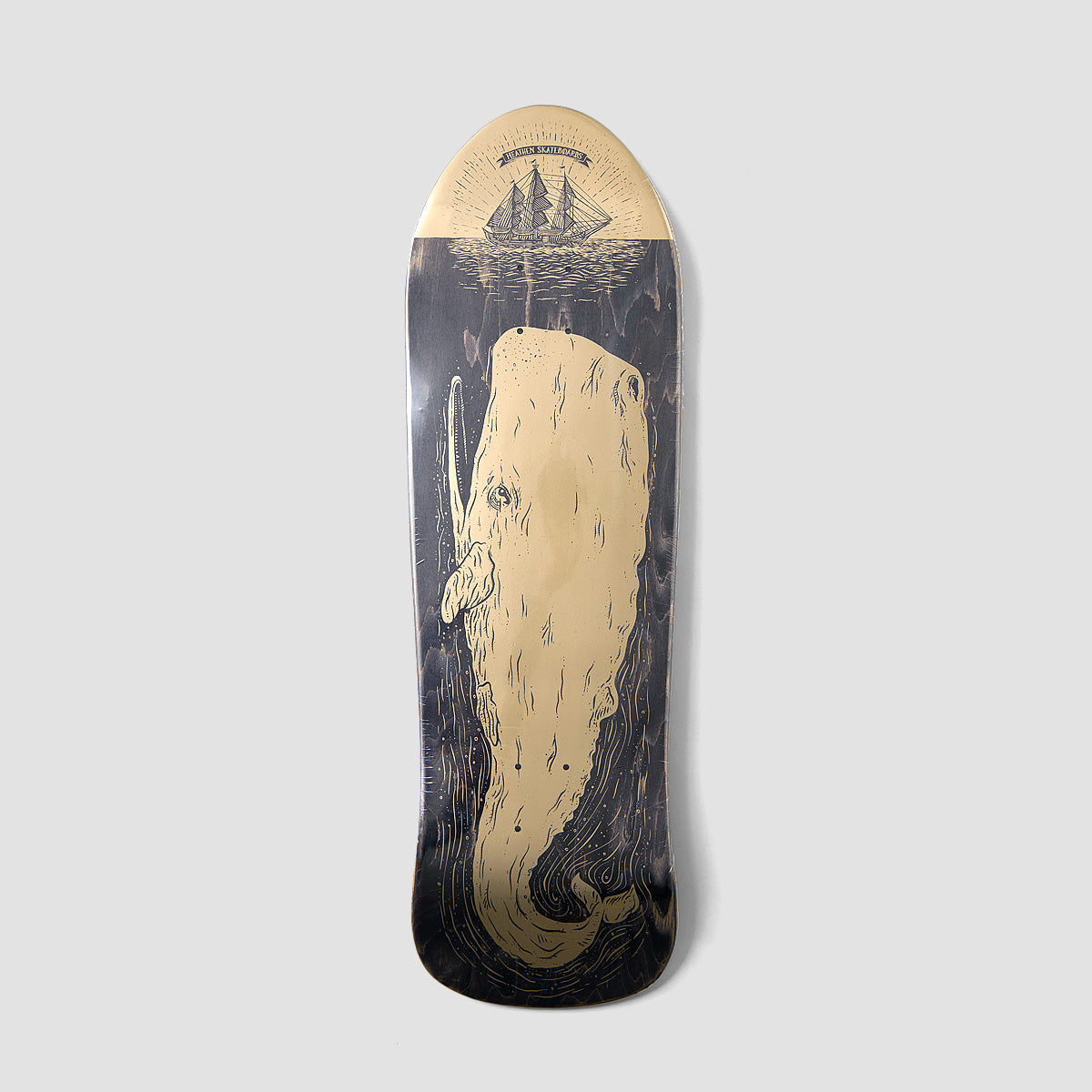 Heathen Moby Rising Metallic on Basker Skateboard Deck - 9.25"