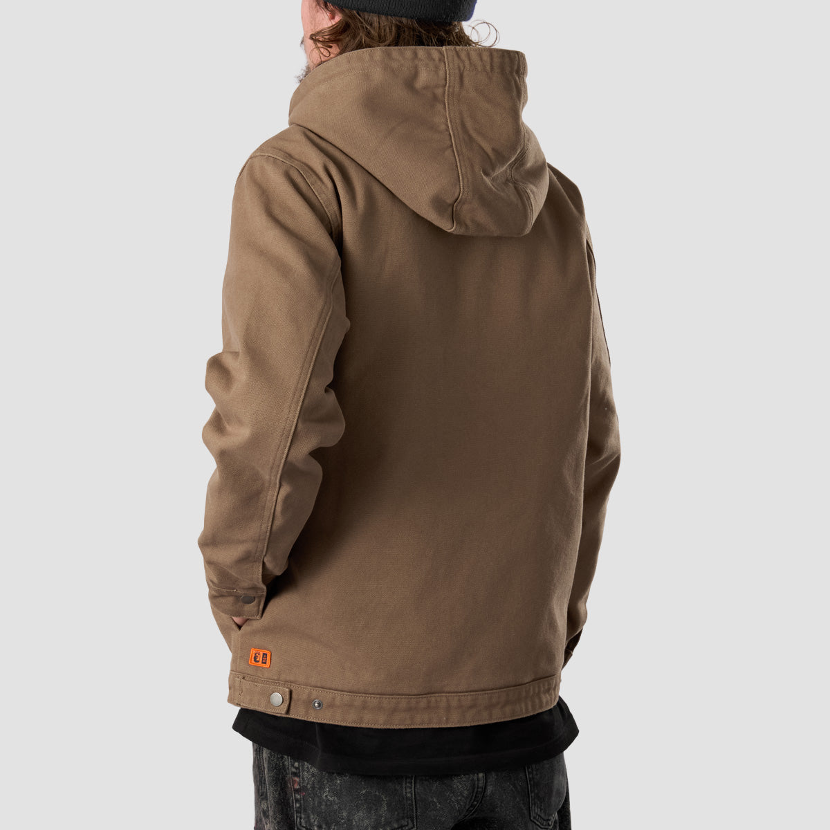 Heathen VG+ Discord Heavy Canvas Hooded Bomber Jacket Nut