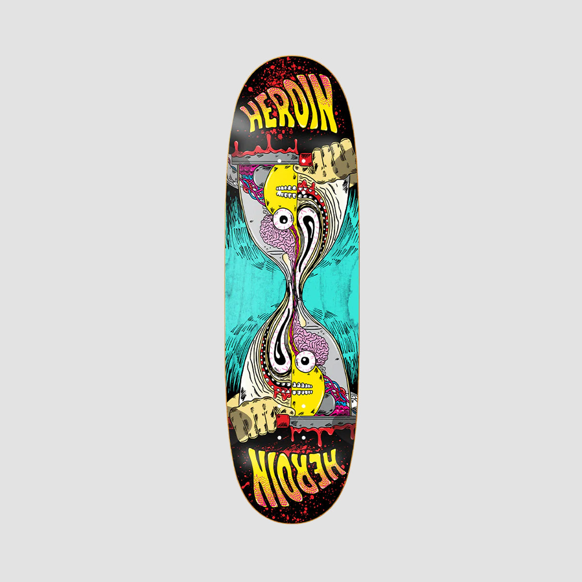 Heroin Merged Anatomy RazorEgg Skateboard Deck Various Stains - 9.25"