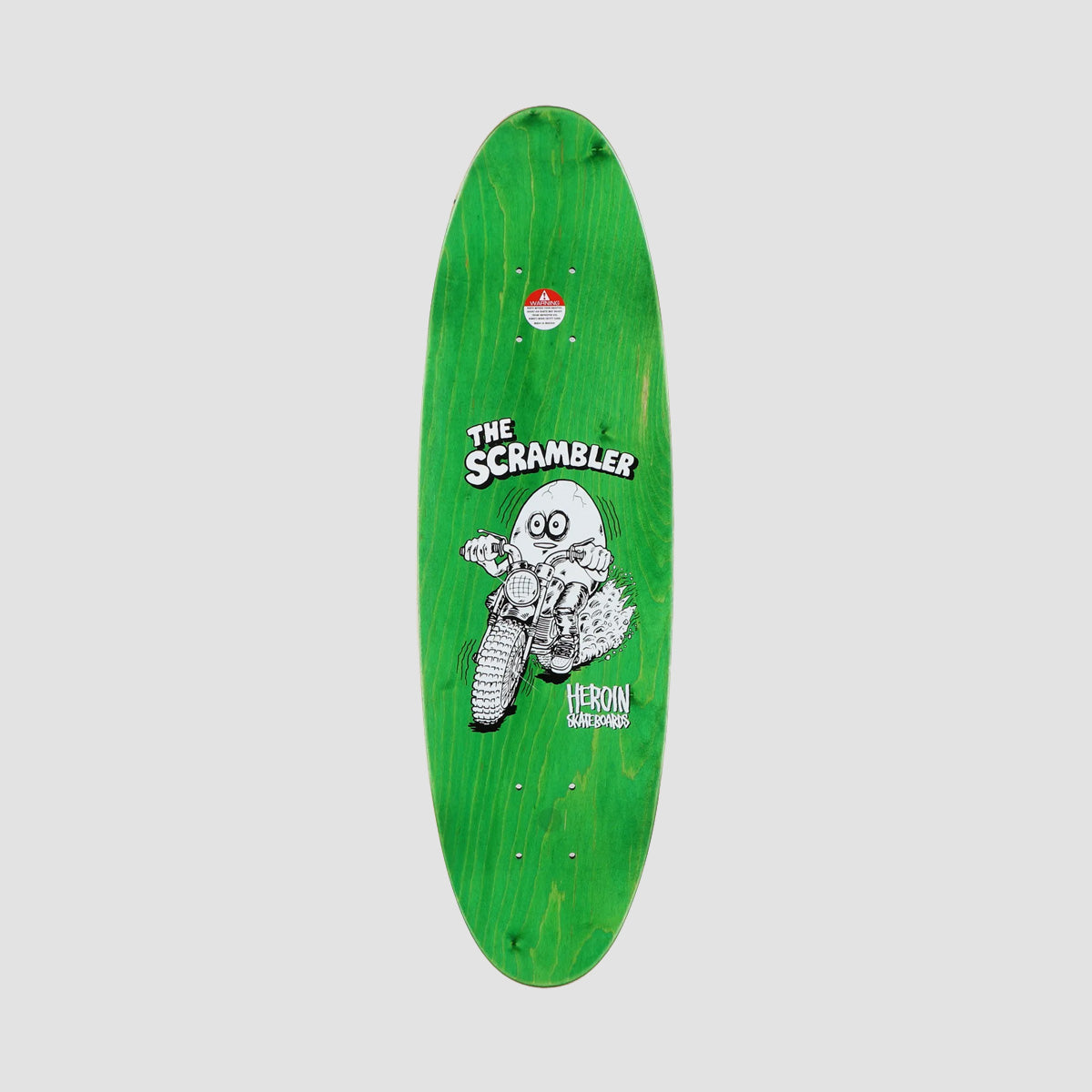 Heroin The Scrambler Special Eggdition Skateboard Deck Various Stains - 7.875"