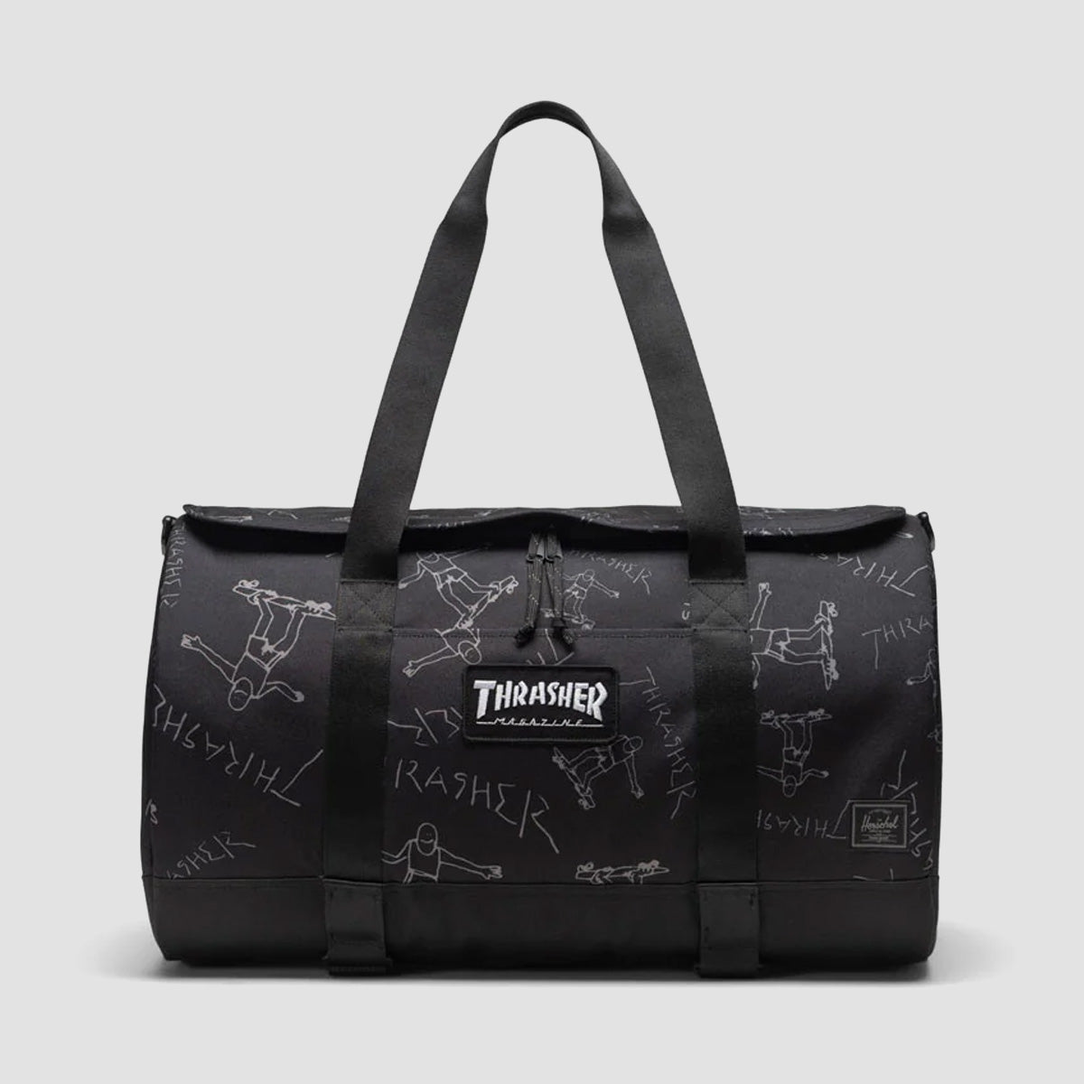 Herschel X Thrasher Gonz Heritage 40L Skate Duffle Bag Black
