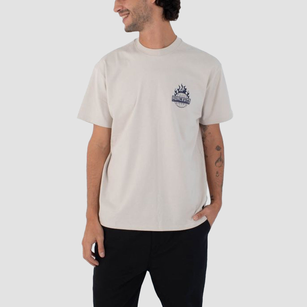 Hurley Global Fire T-Shirt Bone