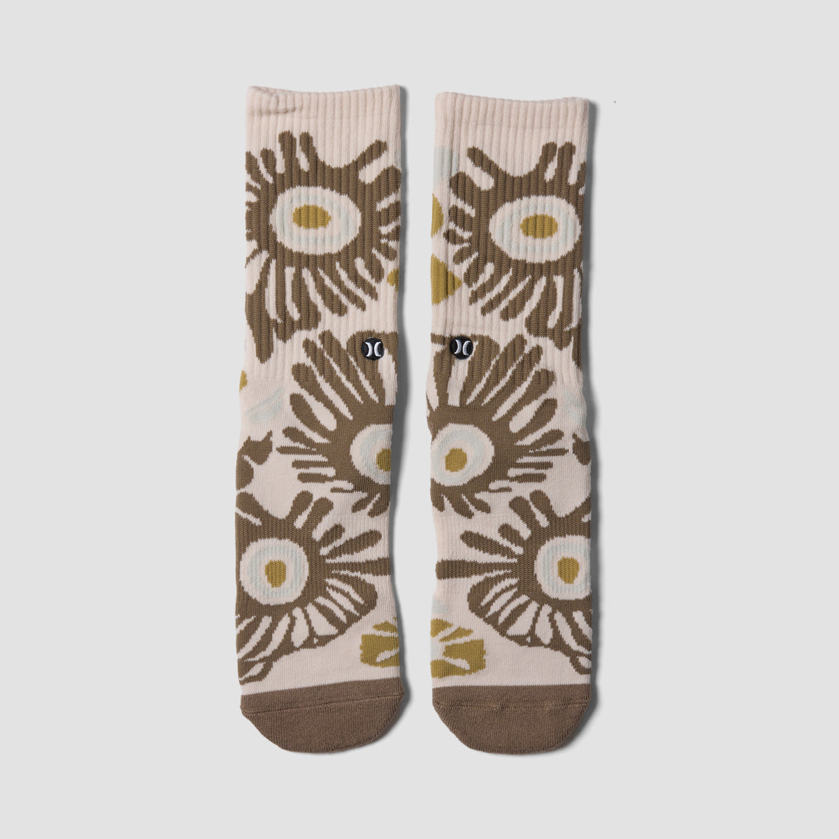 Hurley H2O Jacquard Crew Socks Khaki