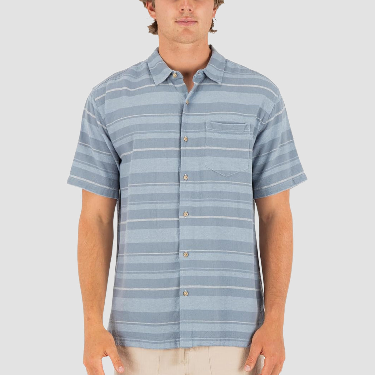 Hurley Oceanside Short Sleeve Shirt Worker Blue