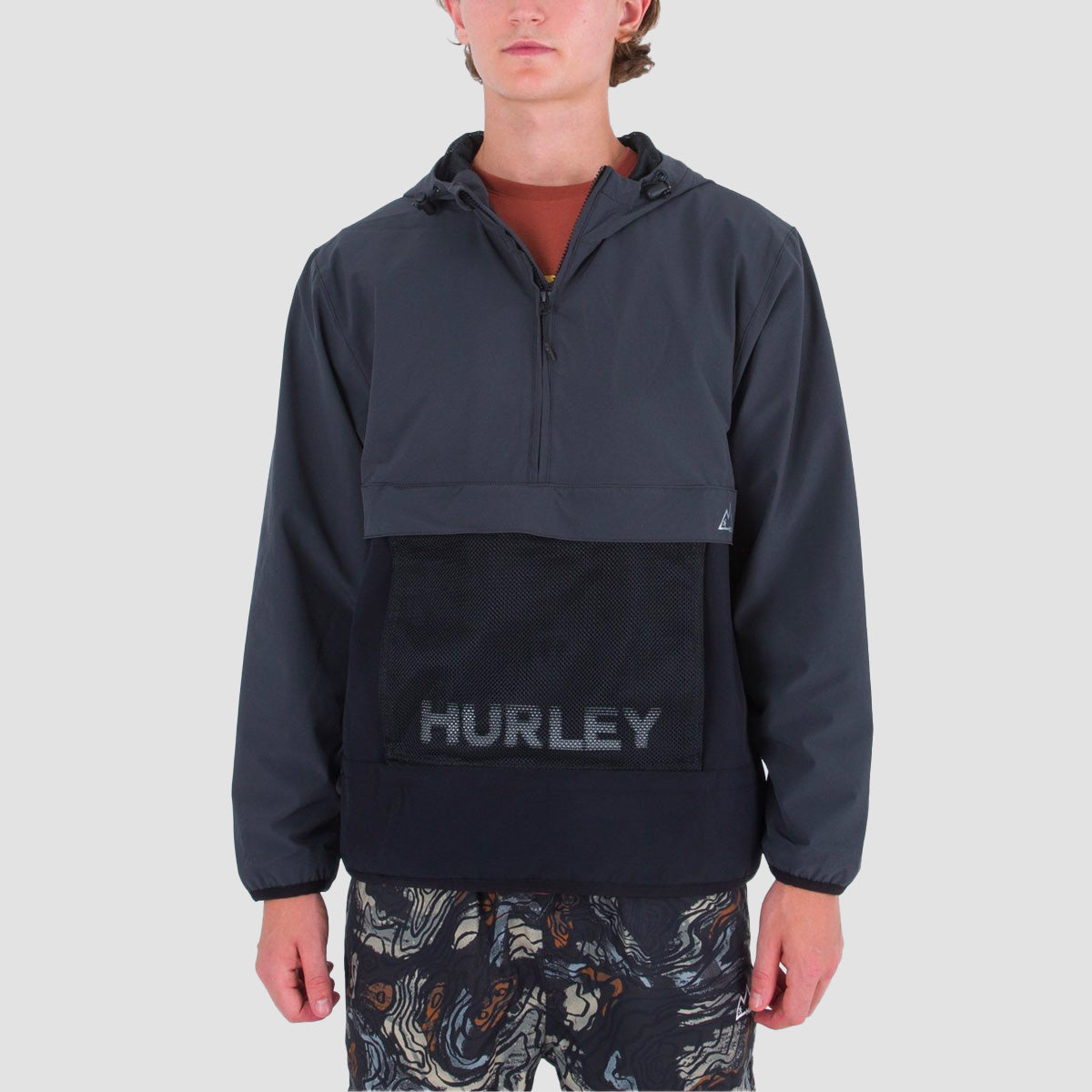 Hurley Phantom Packable Anorak Jacket Dark Stone Grey