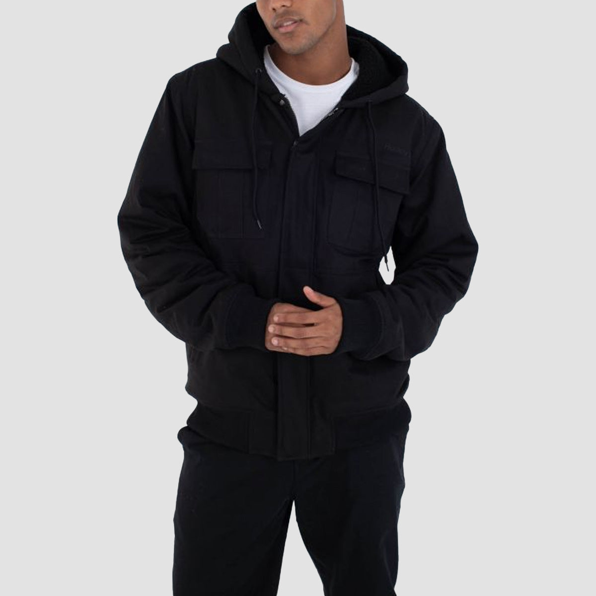 Hurley Surge 2.0 Sherpa Lined Jacket Black