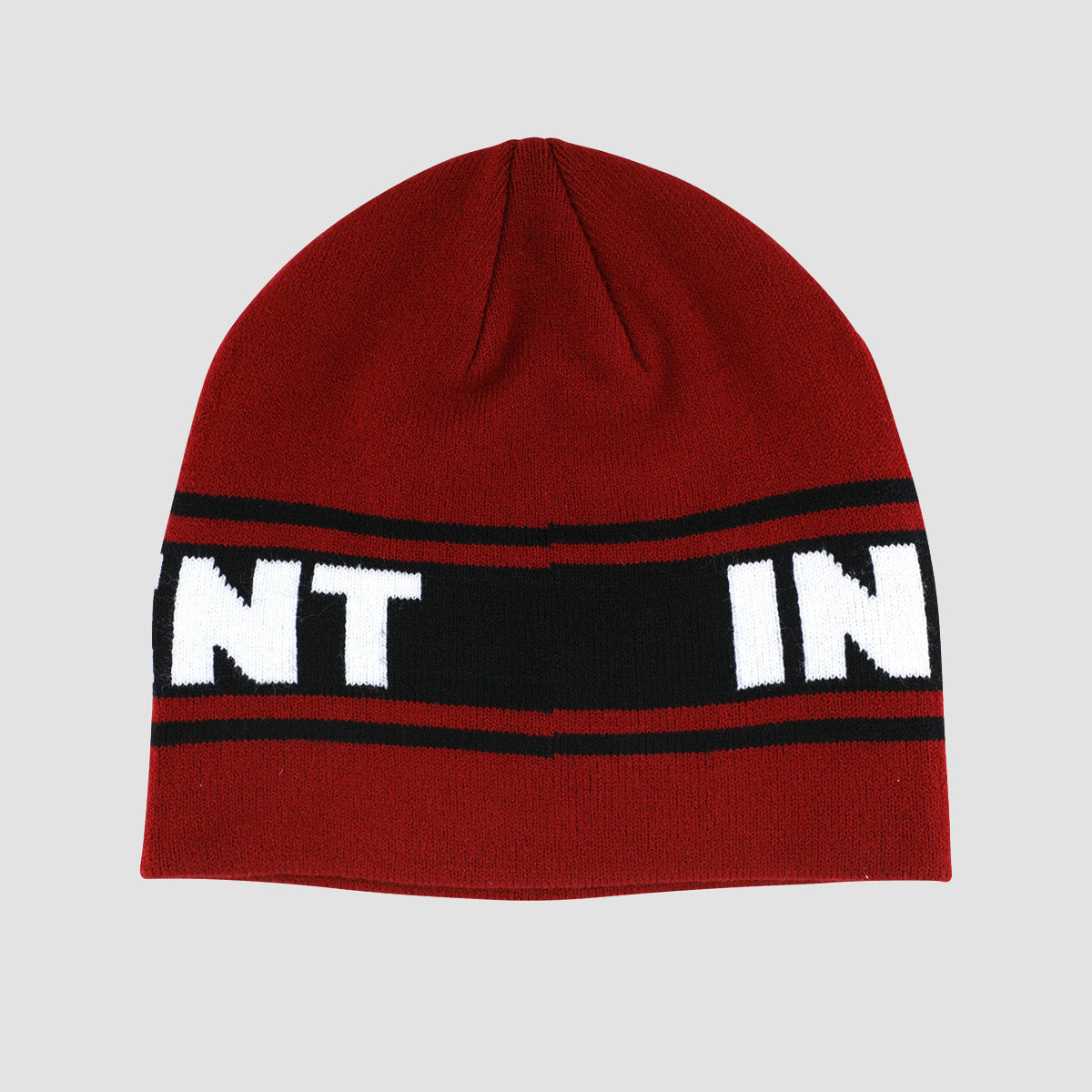 Independent Bar Logo Skull Beanie Red