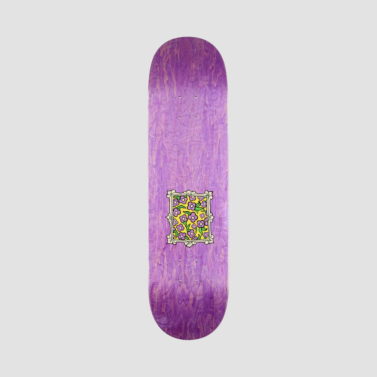 Krooked Flowers Frame Emboss Skateboard Deck Assorted Stains - 8.25"