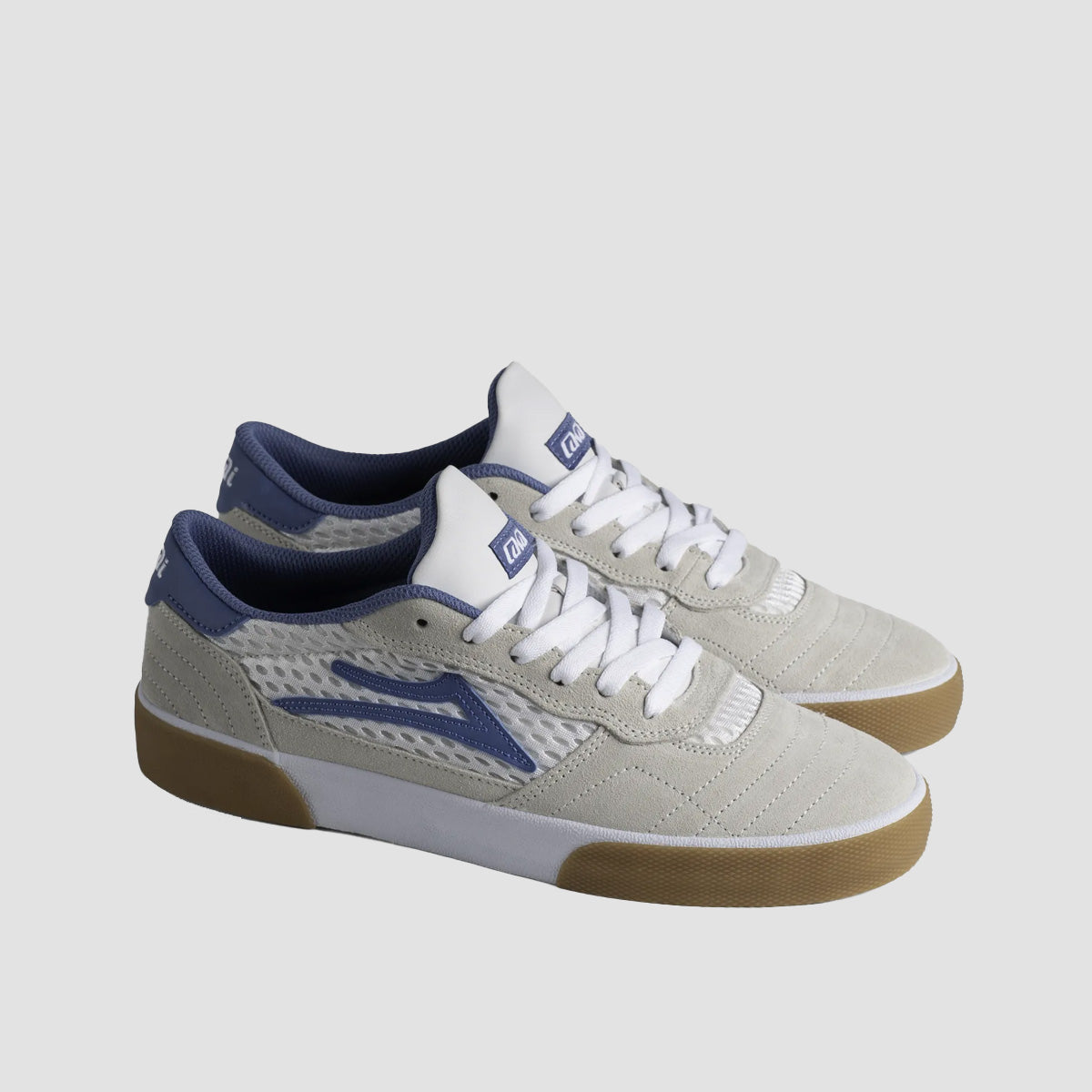 Lakai Cambridge Shoes - White Suede Parisian Gum