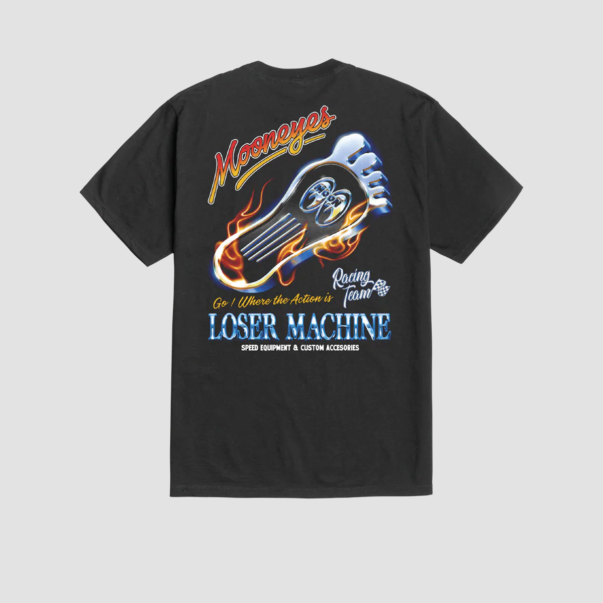 Loser Machine X Mooneyes Red Hot T-Shirt Black