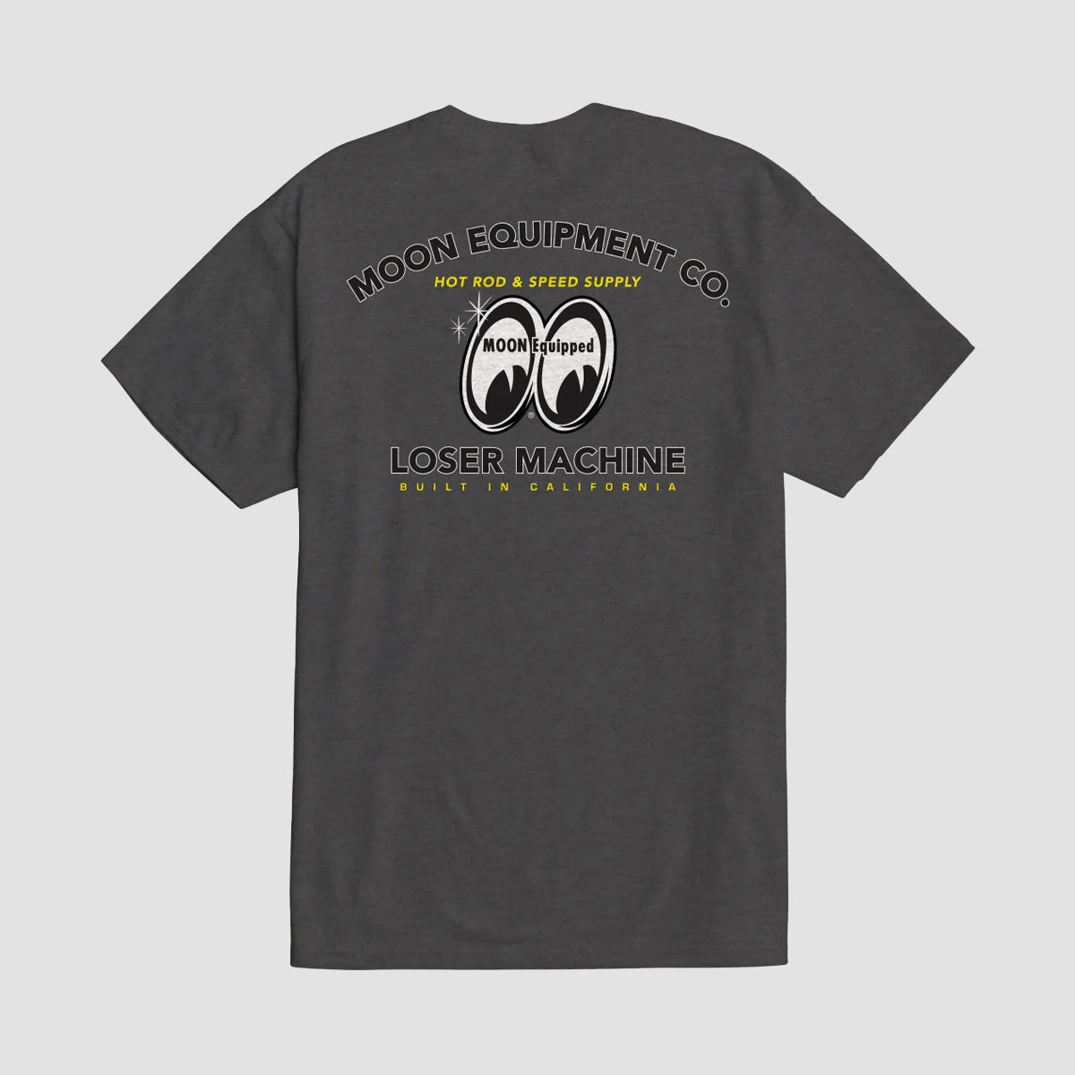 Loser Machine X Mooneyes Workbench T-Shirt Heather Charcoal