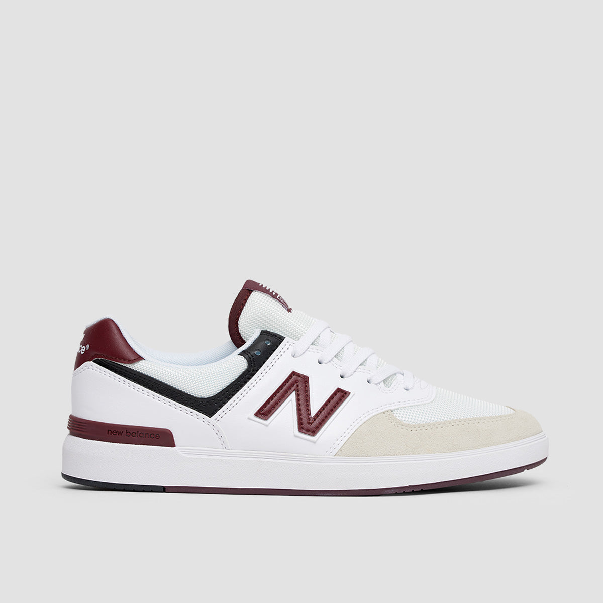 New Balance Court 574 Shoes - White/Crimson