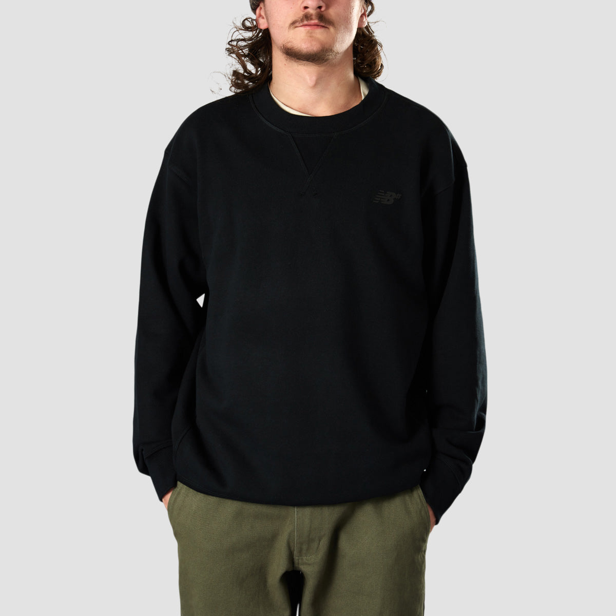 New Balance French Terry Crew Sweatshirt Black