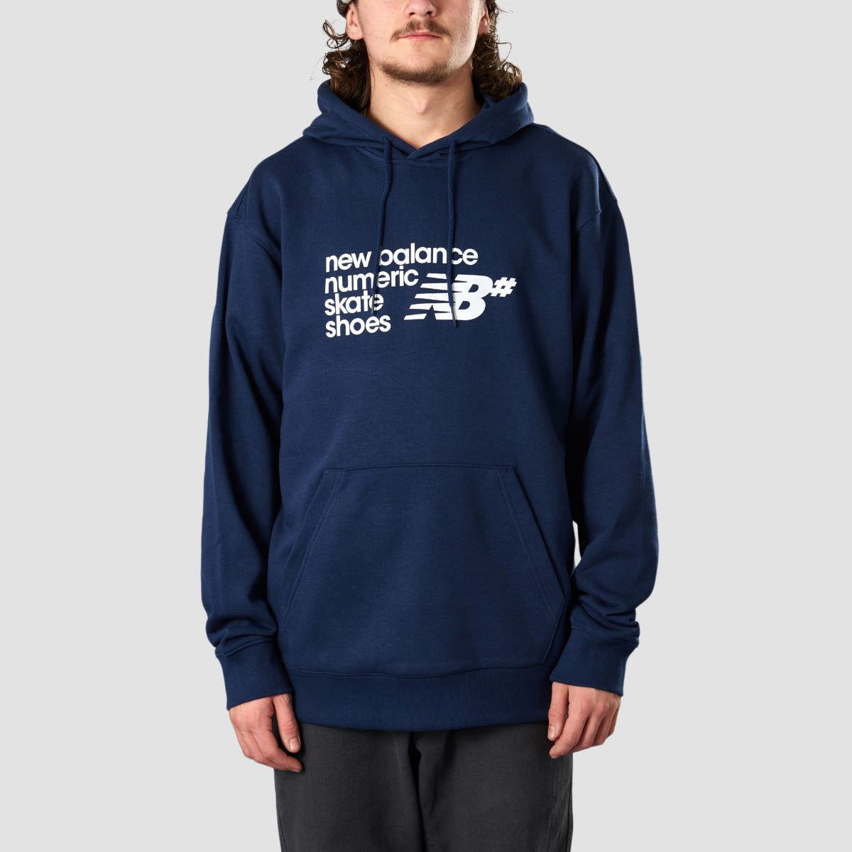 New Balance Logo Pullover Hoodie Navy