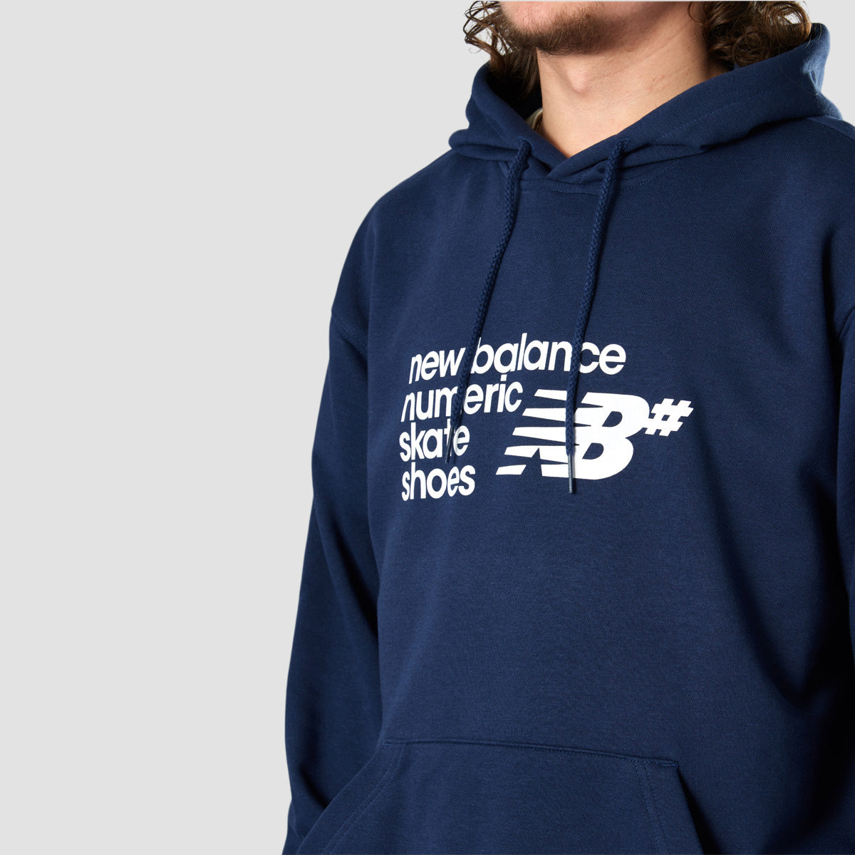 New Balance Logo Pullover Hoodie Navy