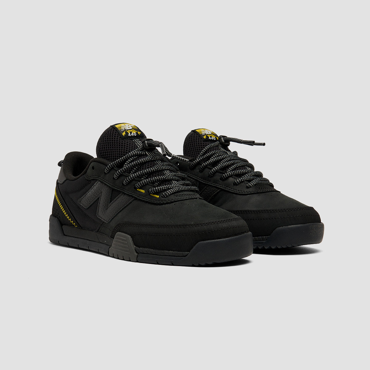 New Balance Numeric 440Wv2 Shoes - Black/Happy Yellow