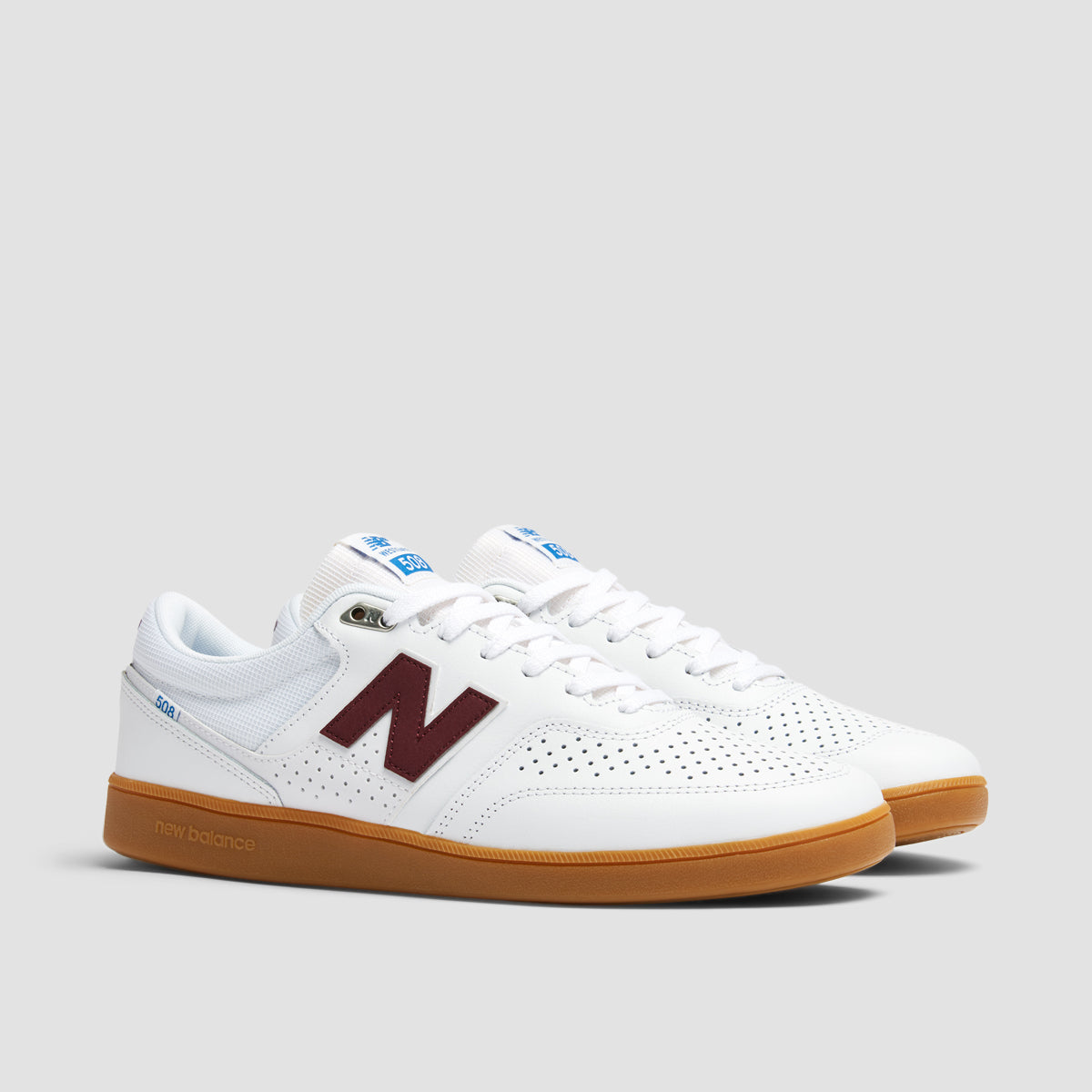 New Balance Numeric Brandon Westgate 508 Shoes - White/Nb Burgundy