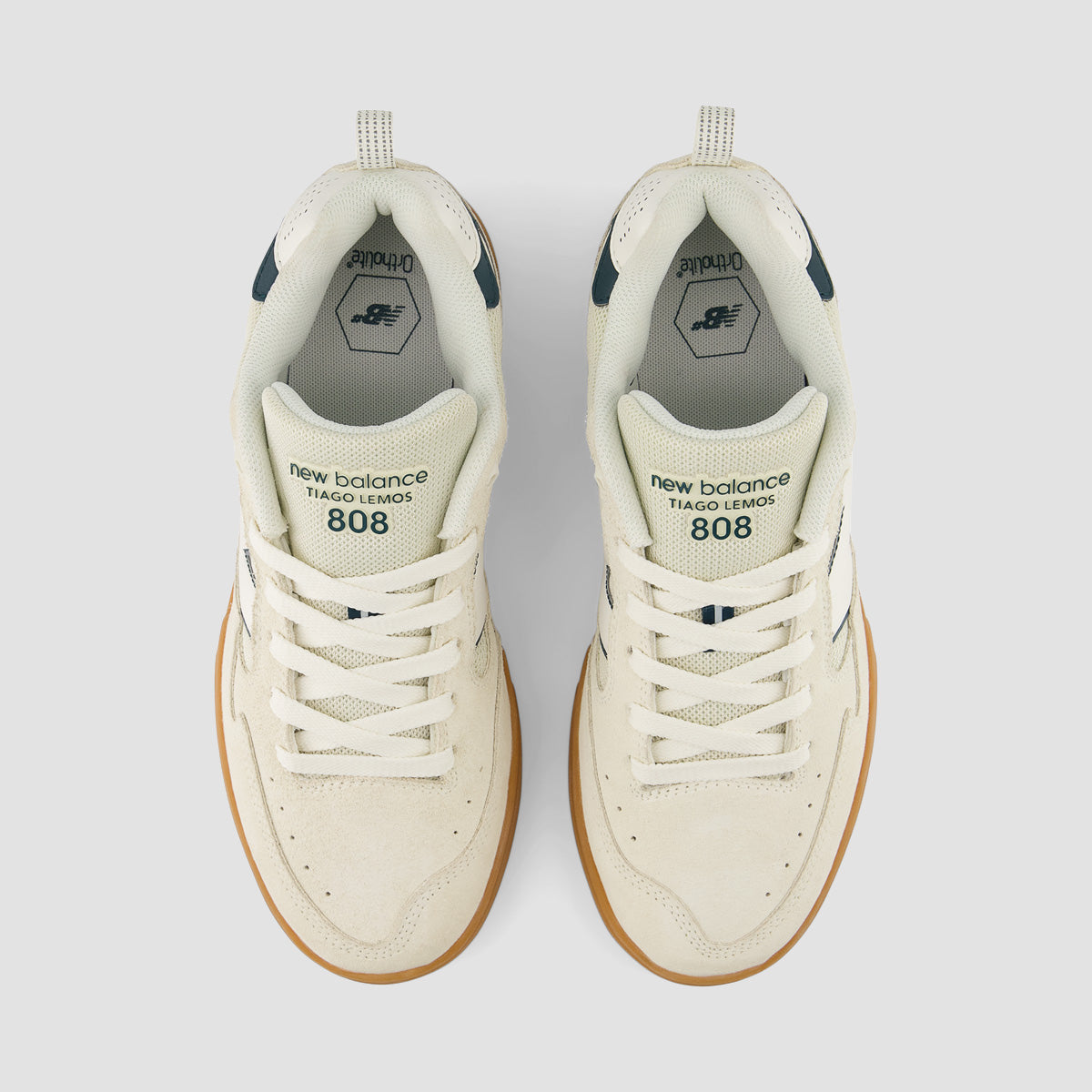 New Balance Numeric Tiago Lemos 808L Shoes - Sea Salt/Medusa Green
