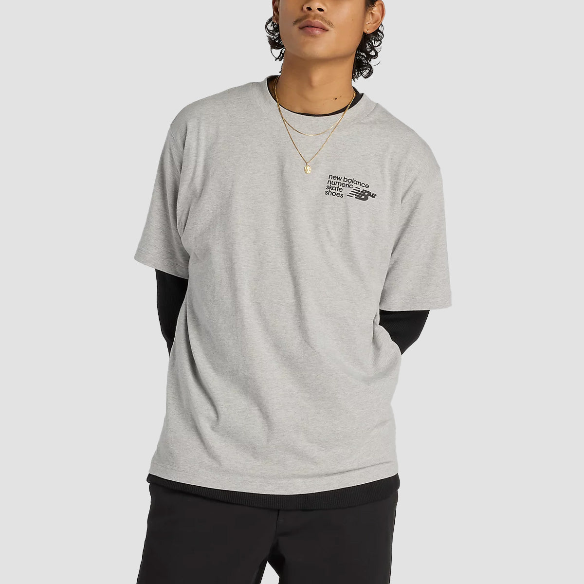 New Balance Small Logo T-Shirt Athletic Grey