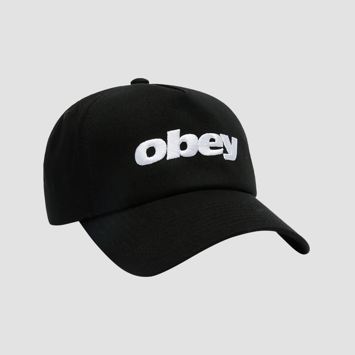 OBEY Delta 5 Panel Snapback Cap Black