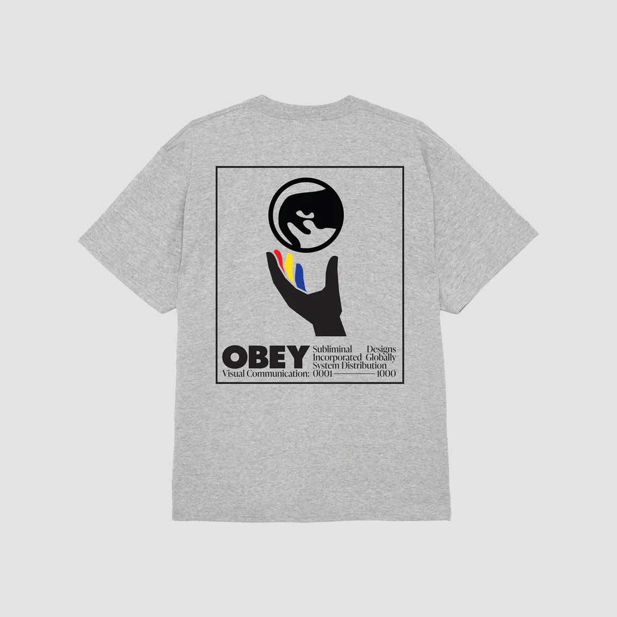 OBEY Global Systems T-Shirt Heather Grey