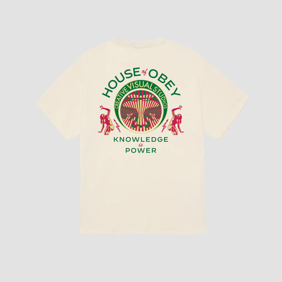 OBEY Knowledge Is Power T-Shirt Cream