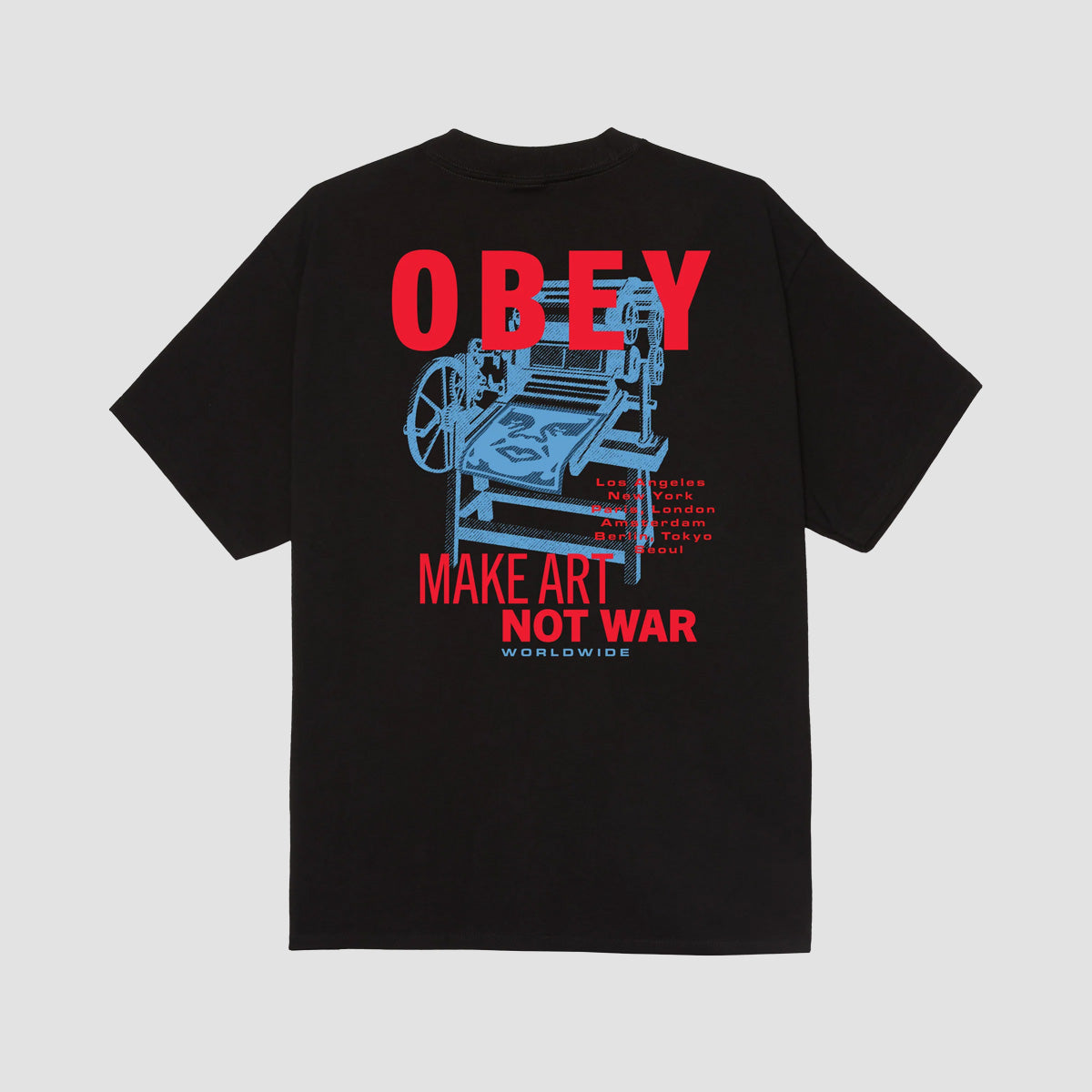 OBEY Printing Press Make Art T-Shirt Black