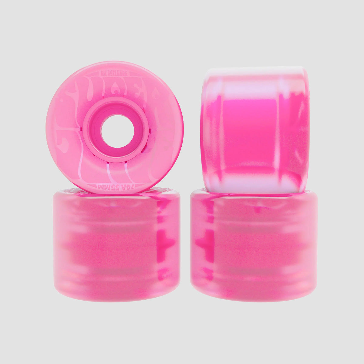 OJ Bubble Gum Mini Super Juice 78a Skateboard Wheels Transparent Pink 55mm